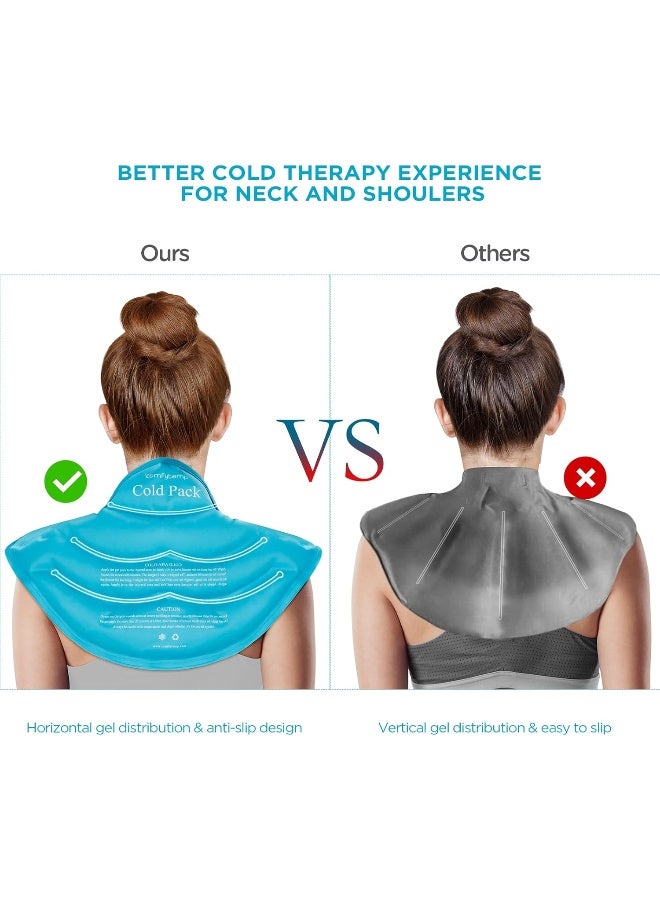 Comfytemp Ice Pack for Neck Shoulders, FSA HSA Approved, Large Gel Neck Shoulder Ice Pack, Reusable Cold Neck Ice Pack Wrap for Upper Back Pain Relief, Cold Compress Therapy for Rotator Cuff Injuries - Image 5